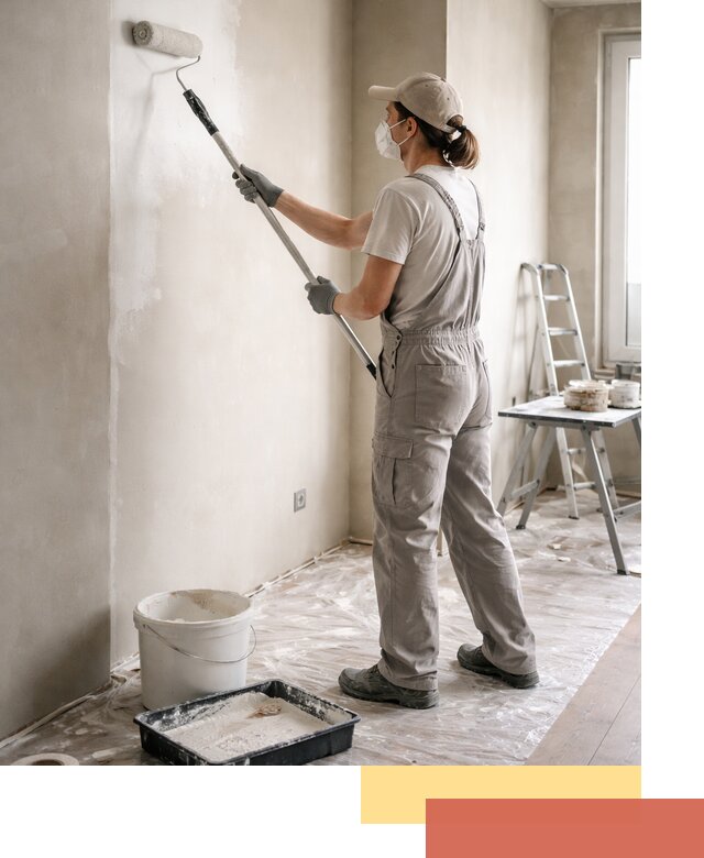 Покраска перегородок из гипсокартона в Кизилюрте качественно и недорого