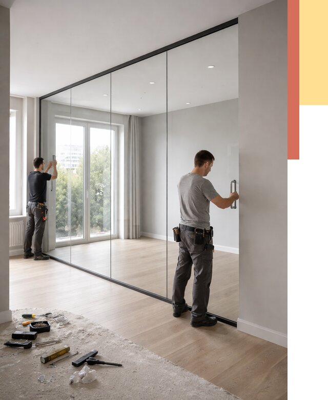 Изготовление стеклянных перегородок в Кизилюрте от 12753 руб. под ключ | ОТДЕЛОЧНИК-Кзт