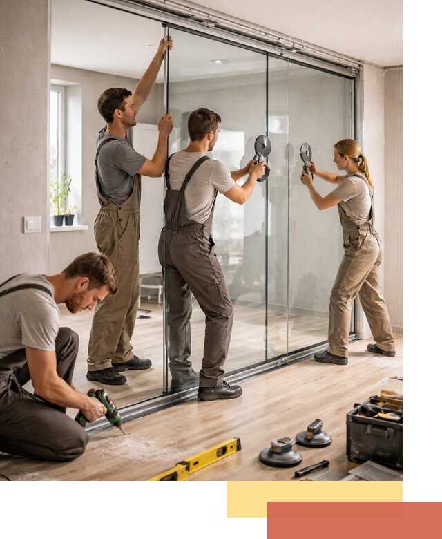 Изготовление стеклянных перегородок на заказ в Кизилюрте