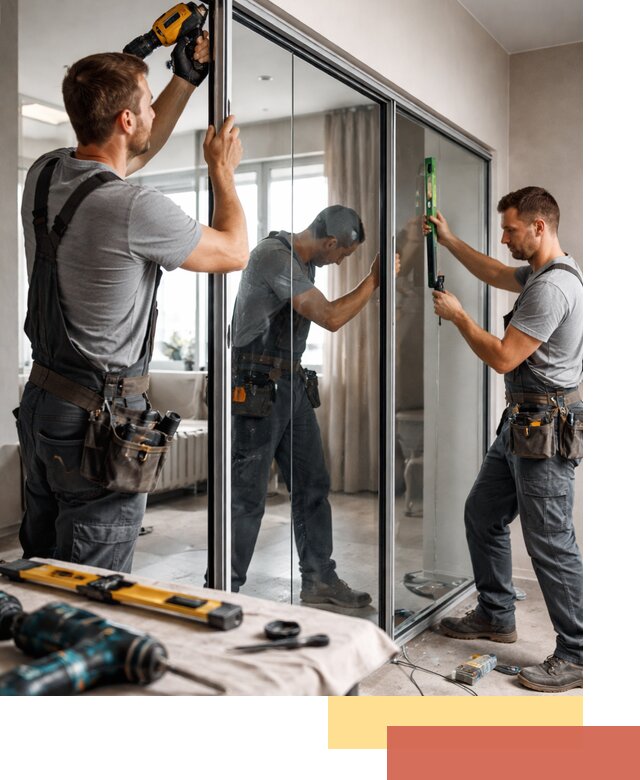 Каркасные стеклянные перегородки под ключ в Кизилюрте