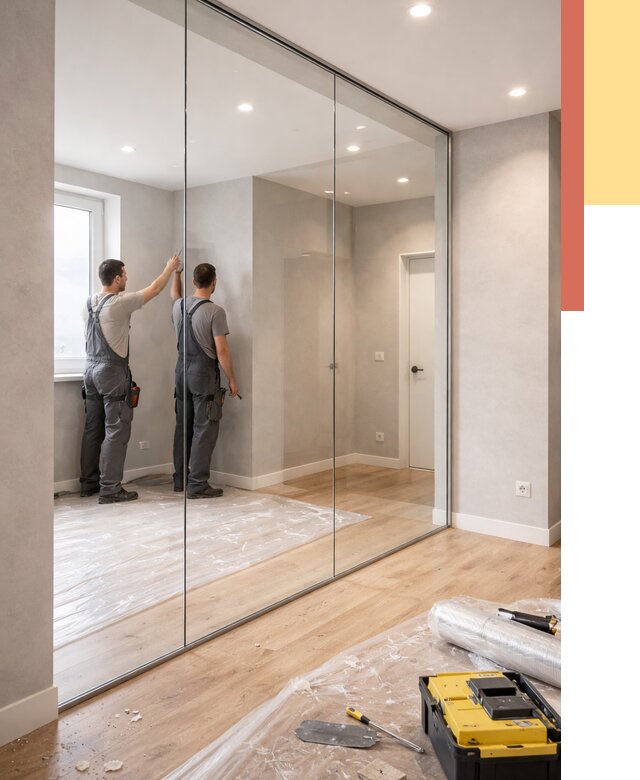 Безрамные стеклянные перегородки в Кизилюрте — монтаж от 9810 руб. | ОТДЕЛОЧНИК-Кзт