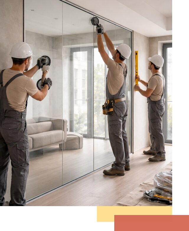 Перегородки из закаленного стекла в Кизилюрте для офисов и квартир