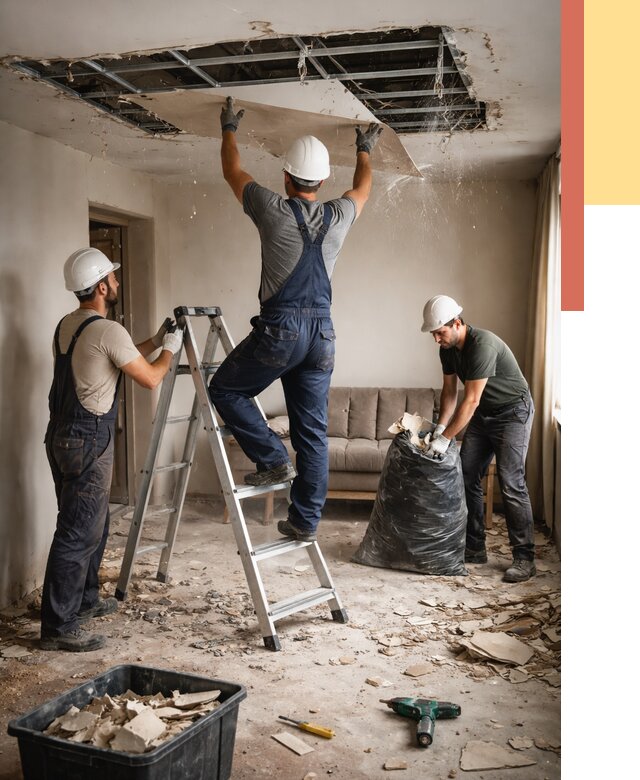 Демонтаж гипсокартонного потолка в Кизилюрте от 434 руб. за м2 — ОТДЕЛОЧНИК-Кзт