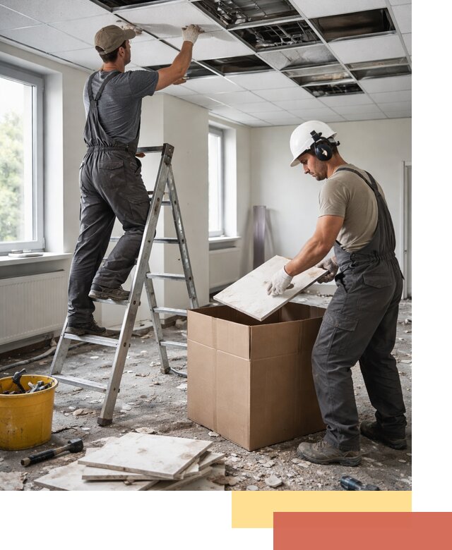 Демонтаж потолочной плитки в Кизилюрте быстро и аккуратно