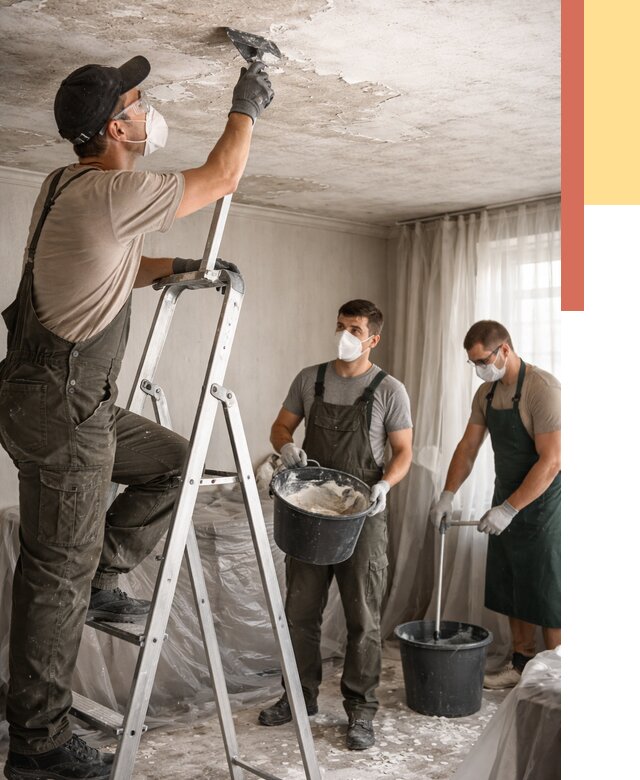 Удаление побелки с потолка в Кизилюрте от 2582 руб. быстро и недорого | ОТДЕЛОЧНИК-Кзт