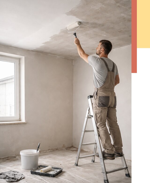 Грунтовка потолка в Кизилюрте от 2582 руб. — быстро и недорого | ОТДЕЛОЧНИК-Кзт