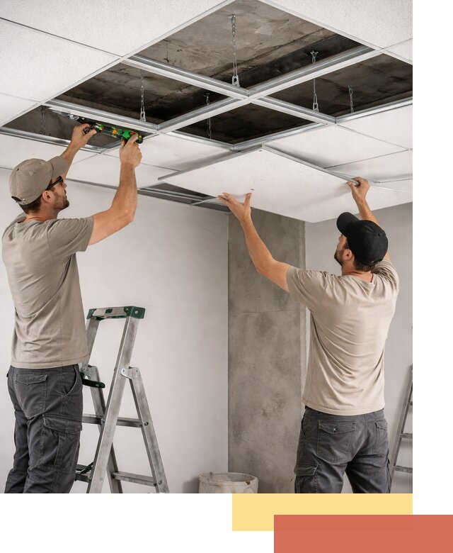 Монтаж потолка Армстронг под ключ в Кизилюрте