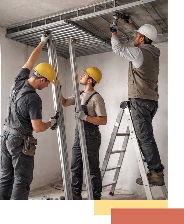 Монтаж реечного потолка под ключ в Кизилюрте