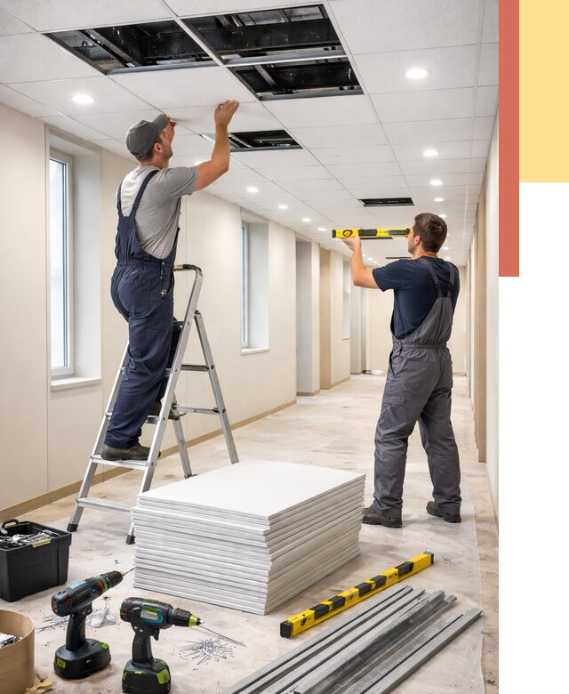 Ремонт потолка Армстронг в Кизилюрте от 4647 руб. — быстро и недорого | ОТДЕЛОЧНИК-Кзт