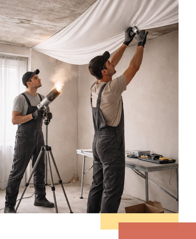 Установка натяжного потолка под ключ в Кизилюрте