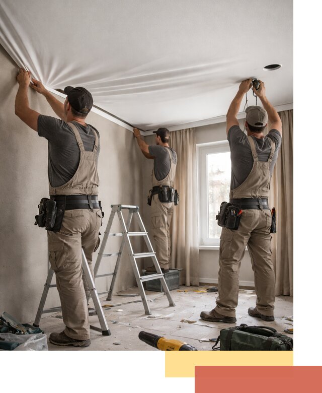 Монтаж матового натяжного потолка в Кизилюрте качественно и быстро