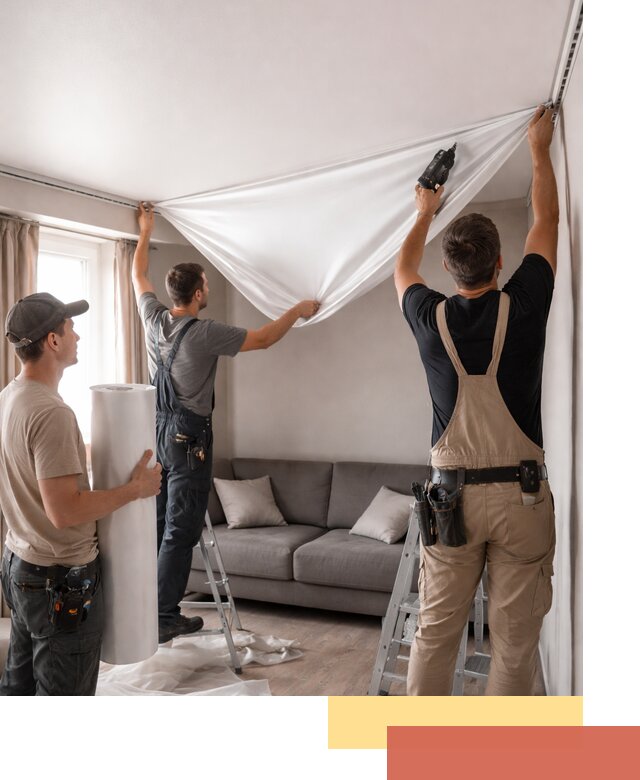 Монтаж сатинового натяжного потолка в Кизилюрте качественно и быстро