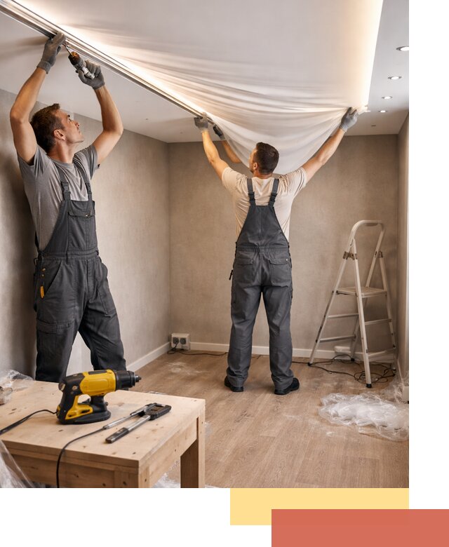 Монтаж натяжного потолка с подсветкой в Кизилюрте цена и сроки