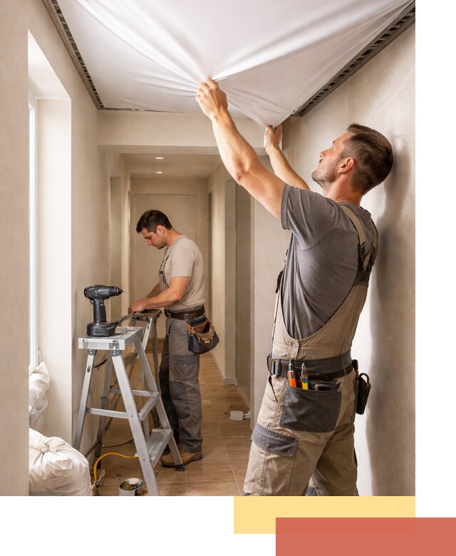 Монтаж натяжного потолка в прихожей в Кизилюрте