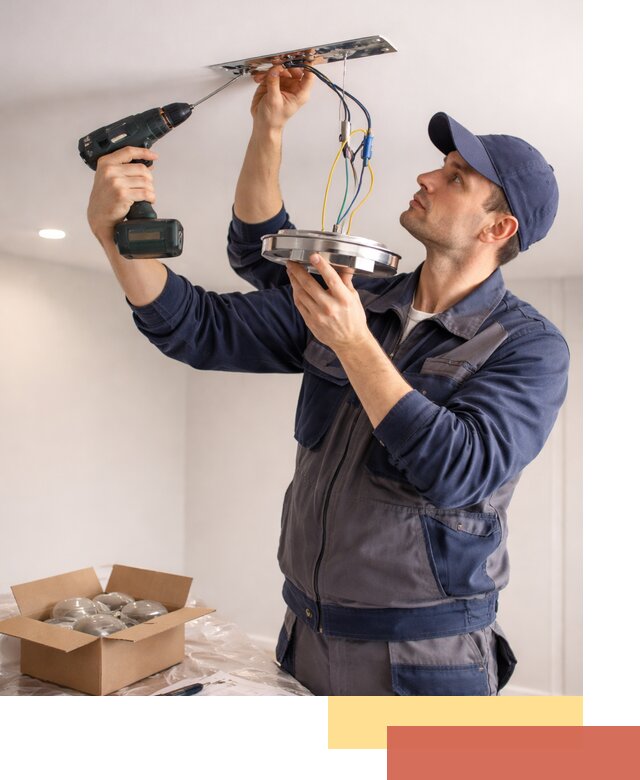 Установка люстры в натяжной потолок в Кизилюрте