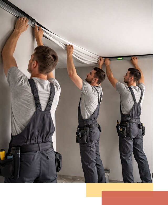 Теневые натяжные потолки в Кизилюрте: монтаж и отделка быстро и качественно