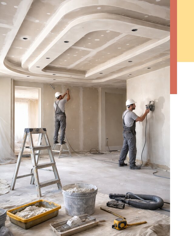 Многоуровневый потолок из гипсокартона в Кизилюрте от 774 руб. под ключ | ОТДЕЛОЧНИК-Кзт