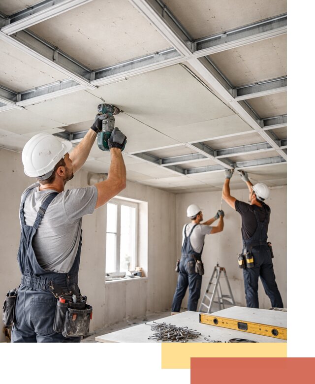 Кессонный потолок из гипсокартона под ключ в Кизилюрте