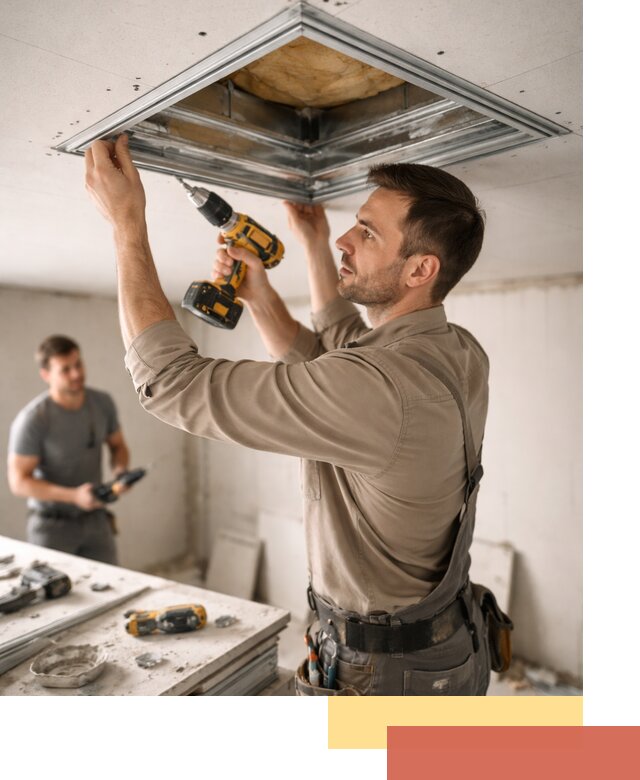 Монтаж люка в потолок из ГКЛ в Кизилюрте