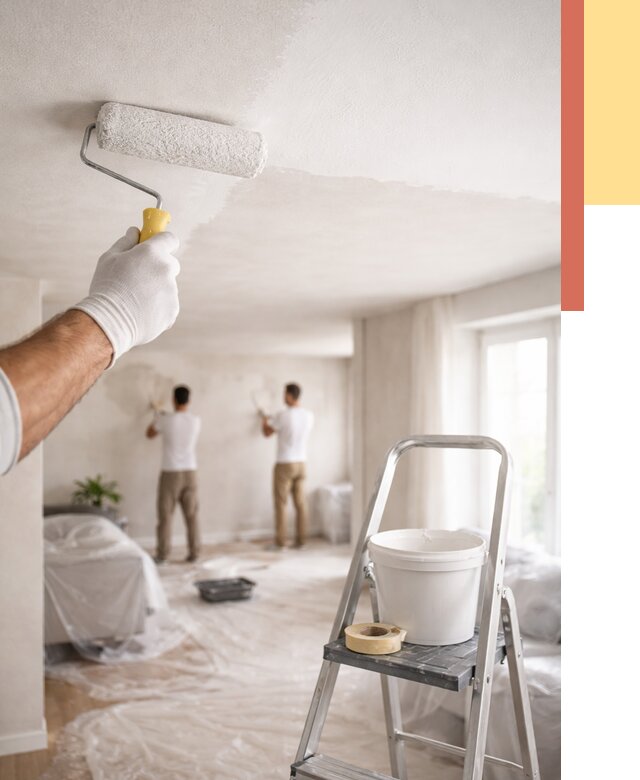 Покраска потолка акриловой краской в Кизилюрте от 2582 руб. | ОТДЕЛОЧНИК-Кзт