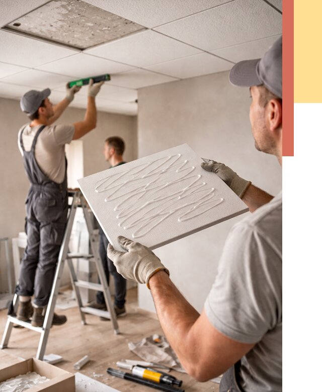 Монтаж потолочной плитки в Кизилюрте от 4647 руб. — быстро и недорого | ОТДЕЛОЧНИК-Кзт