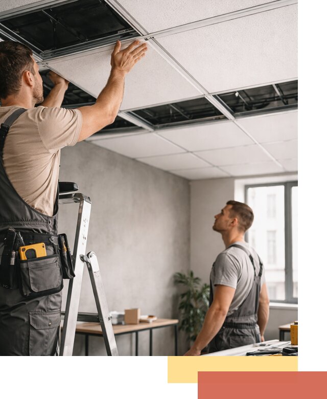 Монтаж потолочной плитки в Кизилюрте качественно и в срок