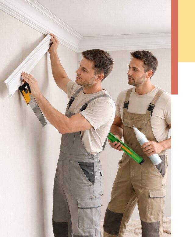Монтаж потолочного плинтуса в Кизилюрте от 2375 руб. — быстро и недорого | ОТДЕЛОЧНИК-Кзт