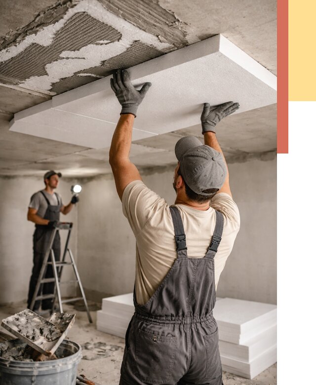 Утепление потолка пенопластом в Кизилюрте от 4647 руб/м2 — недорого и быстро | ОТДЕЛОЧНИК-Кзт