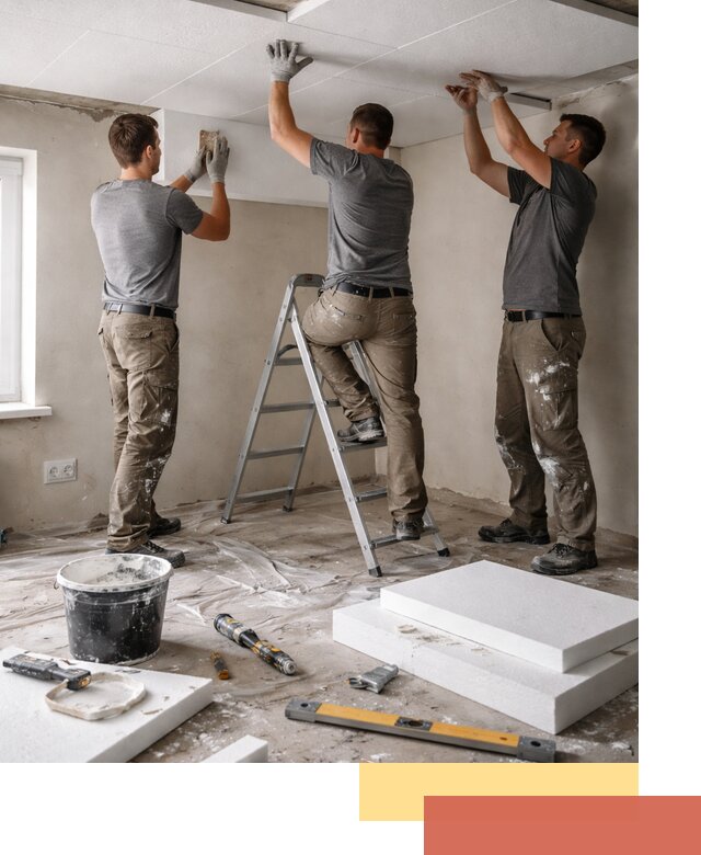 Утепление потолка пенопластом в Кизилюрте быстро и качественно