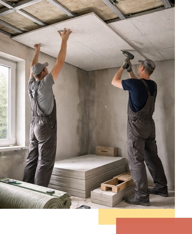 Шумоизоляция потолка панелями ЗИПС в Кизилюрте